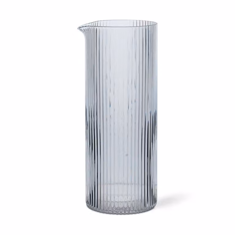 Ferm Living Ripple melkkan, transparant glas, 40 cl
