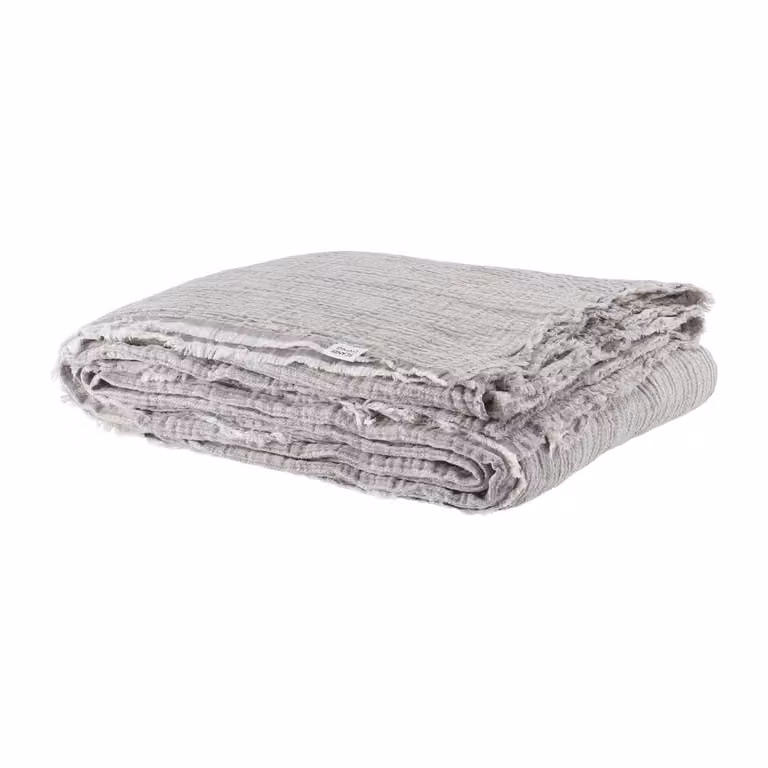 Scandi Living Breeze sprei Grijs 260 x 260 cm