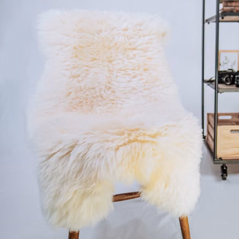 Eco+ Echte Schapenvacht Wit, Maat M/L, 100x60 cm