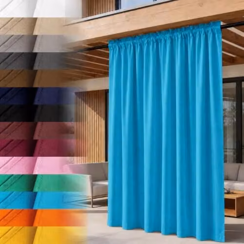 Lantigo Buitengordijn Turquoise 155 x 190 cm Waterafstotend en Ondoorzichtig voor Pergola