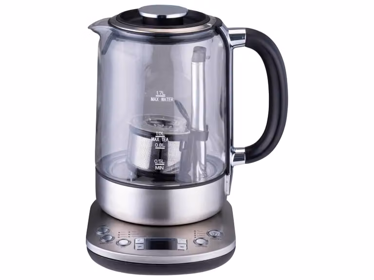 Alpina Design waterkoker van glas met display, 1,7 liter