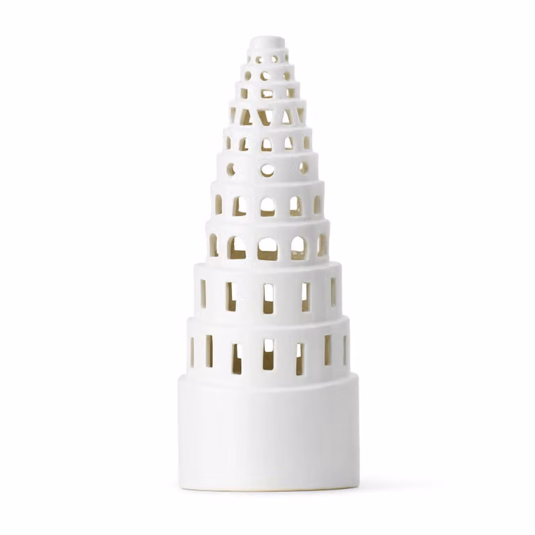 Kähler Urbania Babel kaarsenhouder - Wit - Keramiek