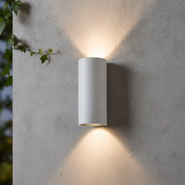 Artdelight Brody Up/Down Buitenlamp Wit Aluminium