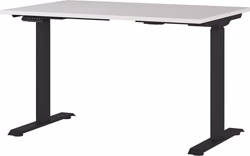 Germania elektrisch in hoogte verstelbaar bureau grijs/zwart B: 120 cm, H: 80 cm, D: 80 cm