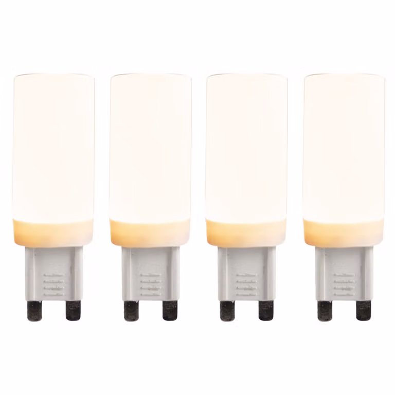 LUEDD Set van 4 G9 LED lampen 4,5W 500 lm 2700K 3-staps dimbaar
