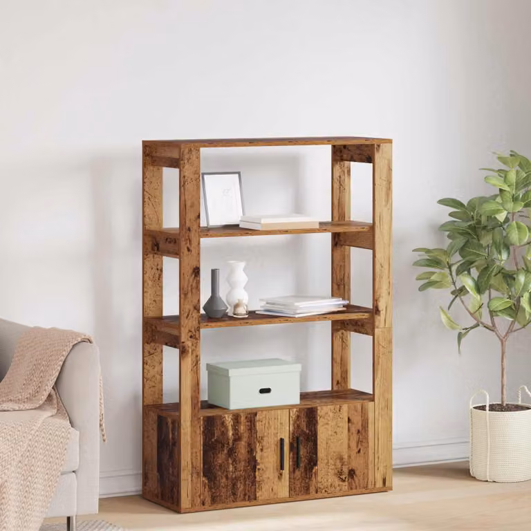 vidaXL Modern Dressoir van gerecycled hout, B/D/H: 80 x 30 x 119,5 cm