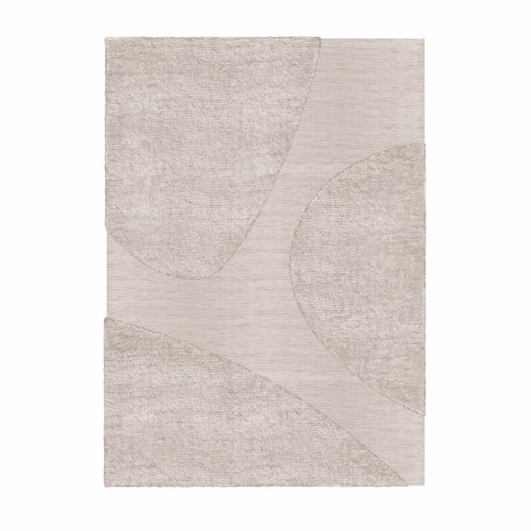 Layered Punja plasma wollen vloerkleed Sand melange 160 x 230 cm