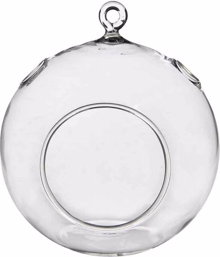Mica Decorations Sphere Glas Decoratie - Transparant - H: 14 cm, Ø: 12 cm