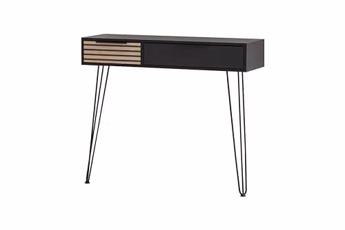Schildmeyer Hank Consoletafel zwart mat, B/D/H: 103,7 x 32,1 x 88,4 cm