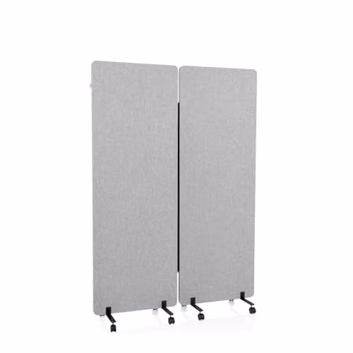 hjh OFFICE FLEXMIUT Mobiele akoestische scheidingswand set van 2 lichtgrijs H: 177 cm, B: 60 cm