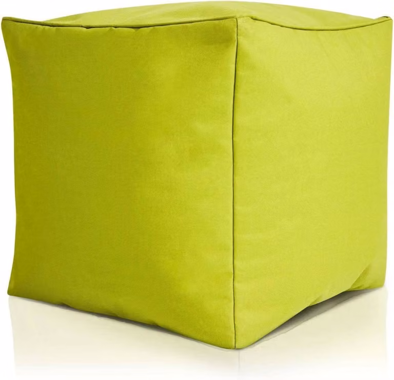 Waterafstotende Zetel Poef en Zitkruk in Licht Groen - B/D/H: 40 x 40 x 40 cm