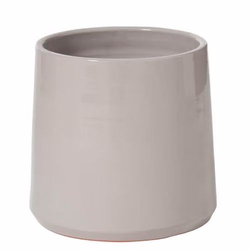 J-Line Bloempot Rond Keramiek Grijs Medium Ø 23 cm