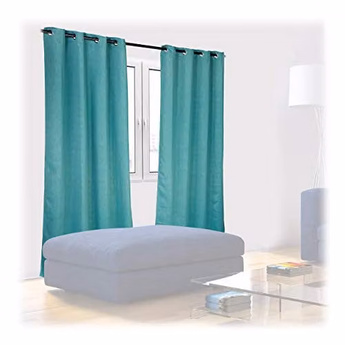 Relaxdays Verduisterende gordijnen set van 2, Groen, B: 135 cm, H: 245 cm