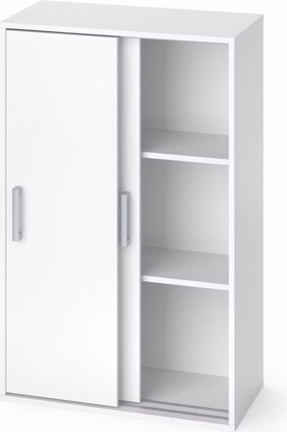 Vicco Falk Kledingopslagkast met Schuifdeuren Wit, Model 30290, Breedte: 108 cm, Hoogte: 68 cm
