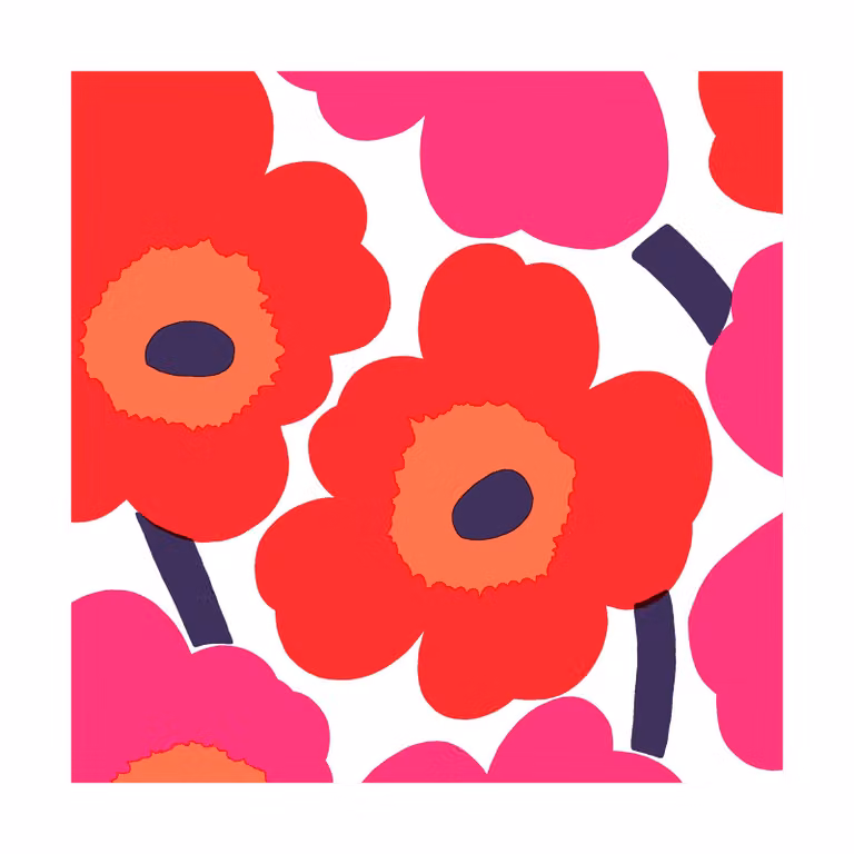 Marimekko Unikko servet 20-pack Rood 33 x 33 cm