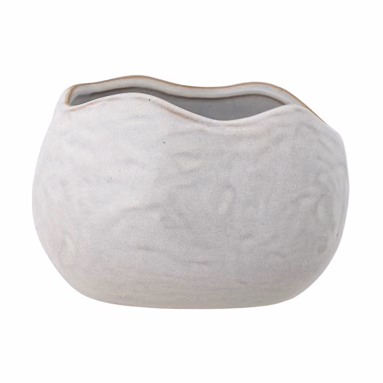 Bloomingville Pennie pot wit keramiek B: 16,5 cm, D: 11 cm, H: 13 cm
