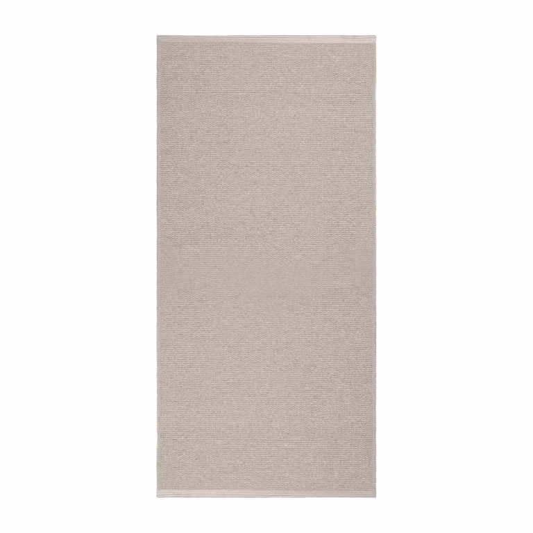Scandi Living Mellow kunststof vloerkleed greige 70 x 150 cm
