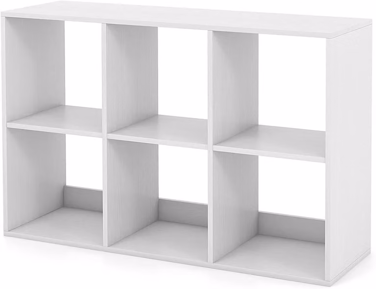 Modulaire Boekenkast met Kubussen - Wit - B/D/H: 1035 x 33 x 70 cm