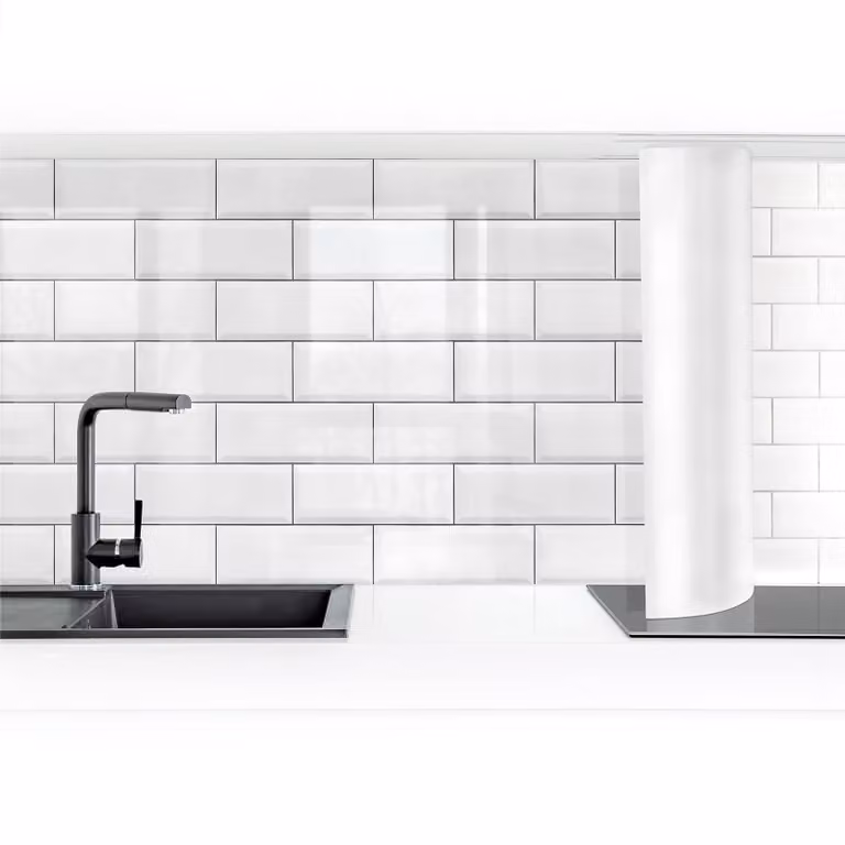 home24 Keukenachterwand Tegels Premium Wit Glanzend 50 x 50 cm
