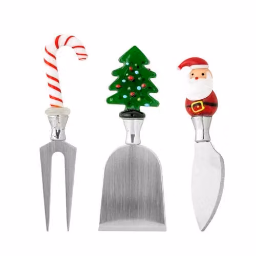 Bloomingville Misa kaasmes-set, 3-delig, Rood/Multicolour