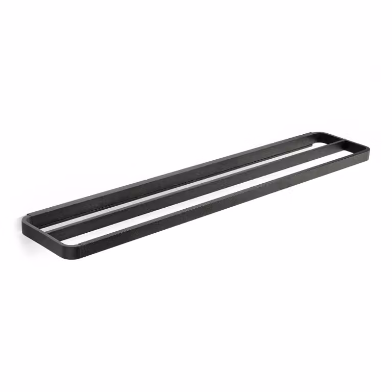 Zone Denmark RIM handdoekstang dubbel Black 70 x 12 cm