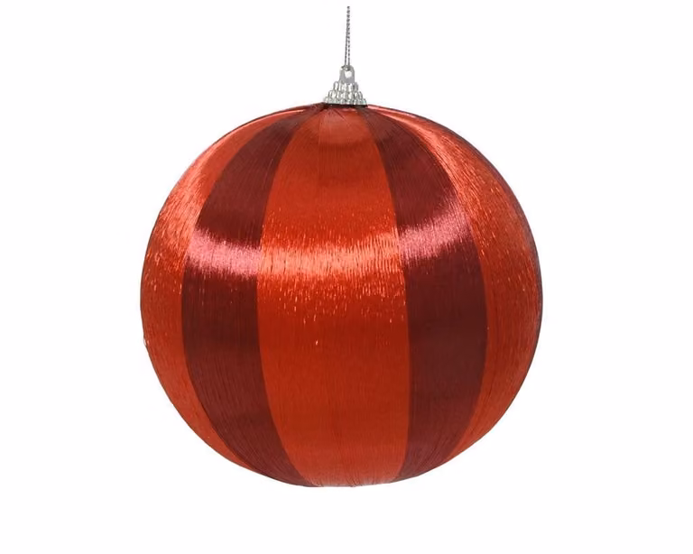 Ronde kerstbal van foam in de kleur ossenbloed met een diameter van 6 cm