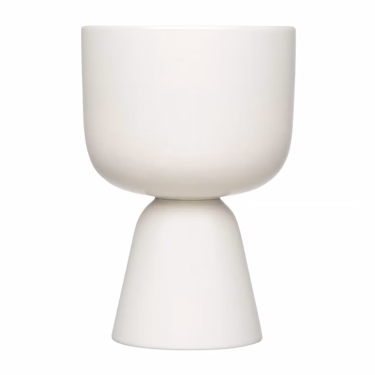 Iittala Nappula bloempot Wit, Diameter: 15,5 cm, Hoogte: 23 cm