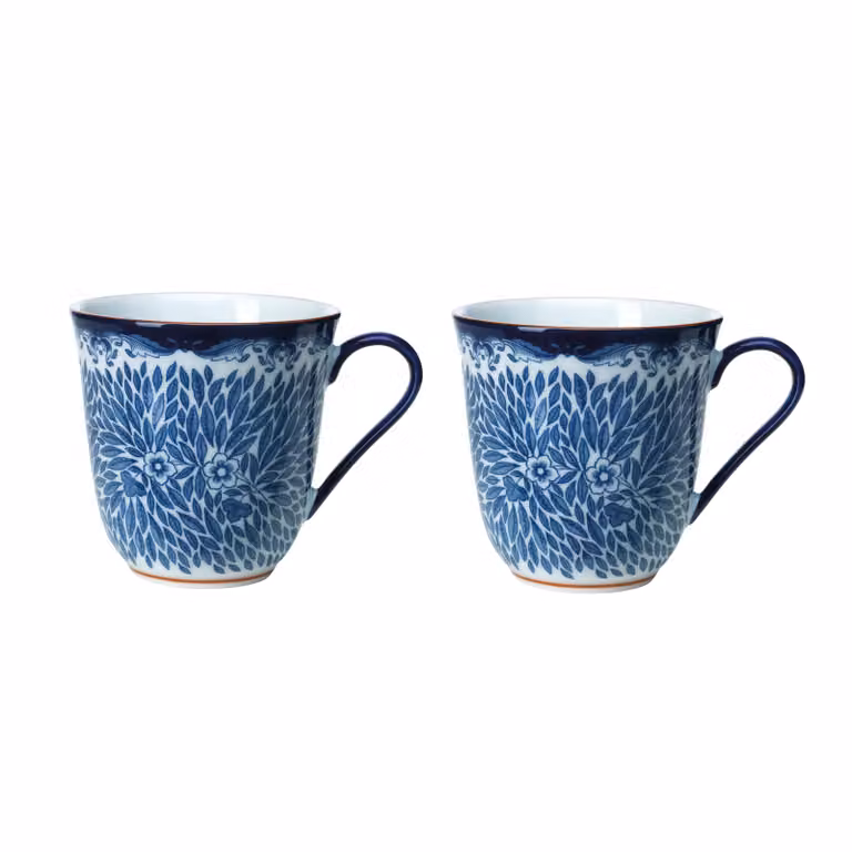 Rörstrand Ostindia Floris mok 30 cl, set van 2, Blauw