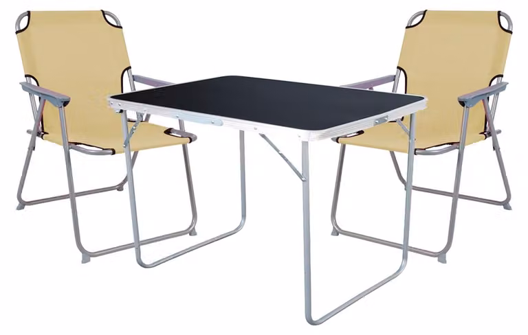 Mojawo 3-delige camping set met tafel en 2 inklapbare stoelen