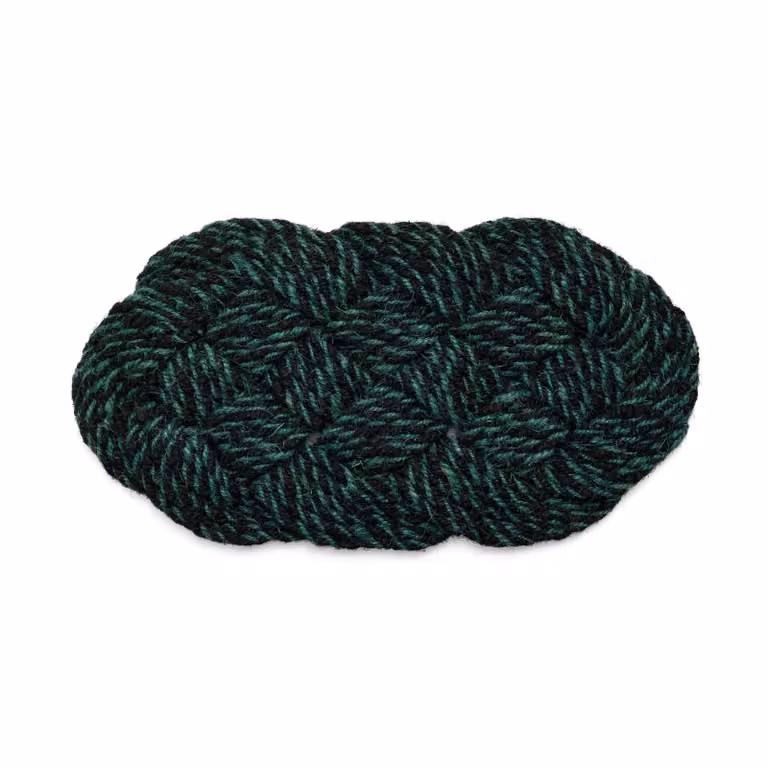 HAY Coco deurmat Swirl zwart en groen B: 80 cm, D: 40 cm