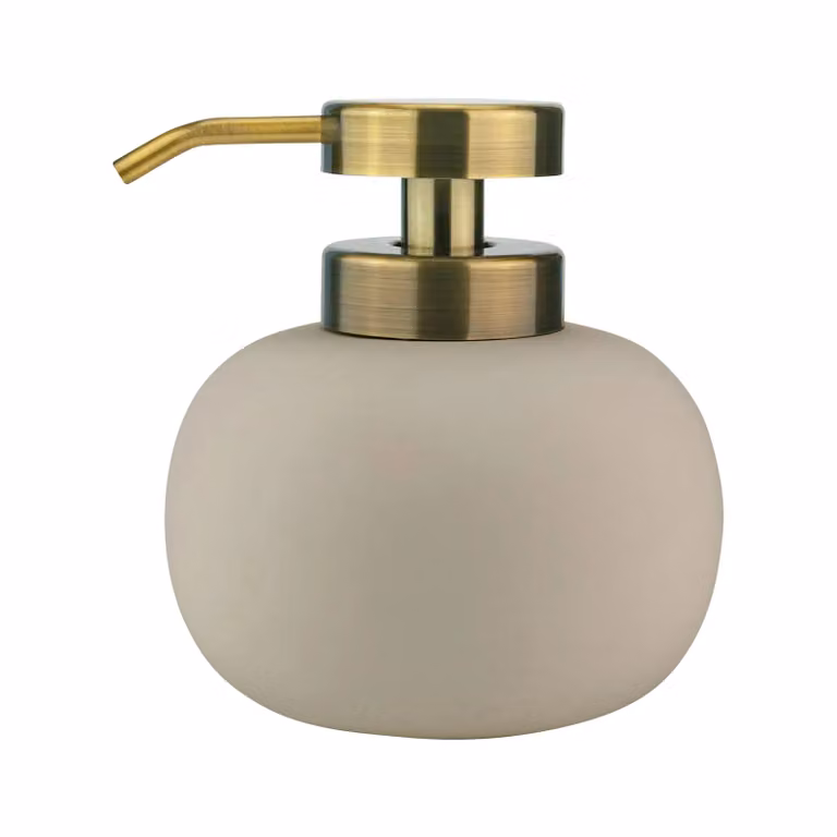 Mette Ditmer Lotus zeepdispenser in zand (gebroken wit)