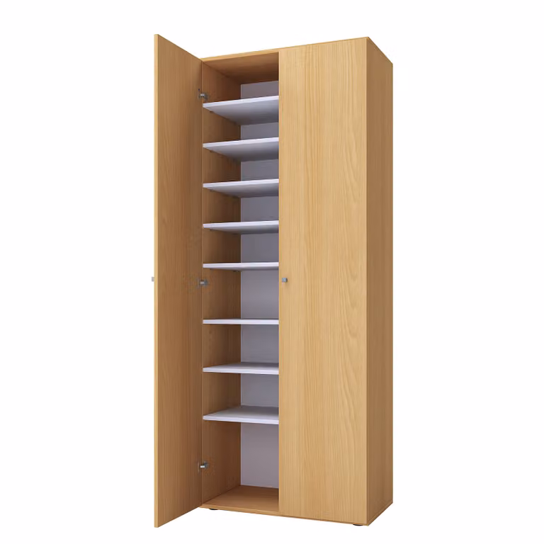 home24 Multifunctionele kast type A, hout/bruin/beukenhouten look, B/D/H: 71 x 39 x 180 cm