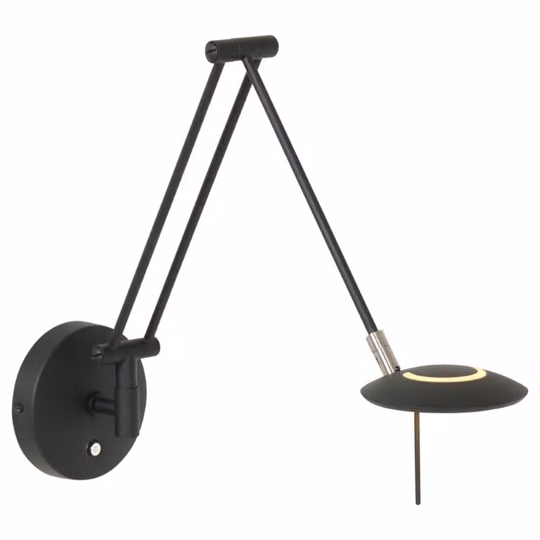 Steinhauer Zodiac LED Wandlamp - Zwart en Chroom - Modern en Dimbaar