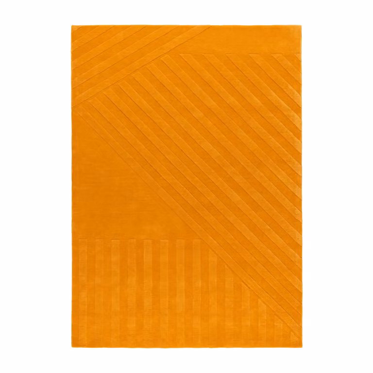 NJRD Levels Stripes wollen vloerkleed Geel, 200 x 300 cm