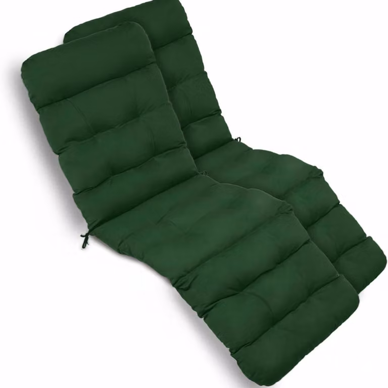 Beautissu Set van 2 Comfortabele Ligkussens voor Ligstoel, Groen, B/D/H: 200 x 50 x 8 cm