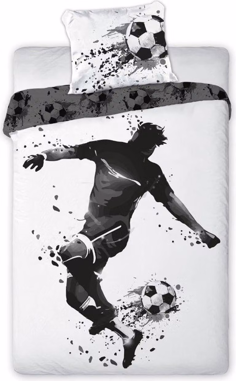 Texpot Beddengoedset Voetbalthema voor Kinderen, Katoen, B/D/H: 140 x 200 cm + 70 x 90 cm