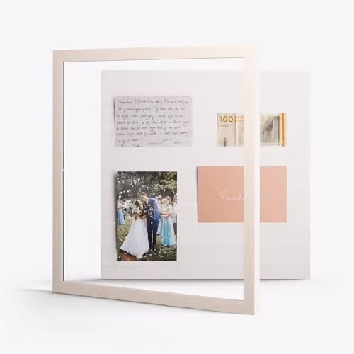 Deknudt Frames XXL meervoudige galerijlijst met afneembare voorzijde, wit, 50 x 50 cm, inclusief glas