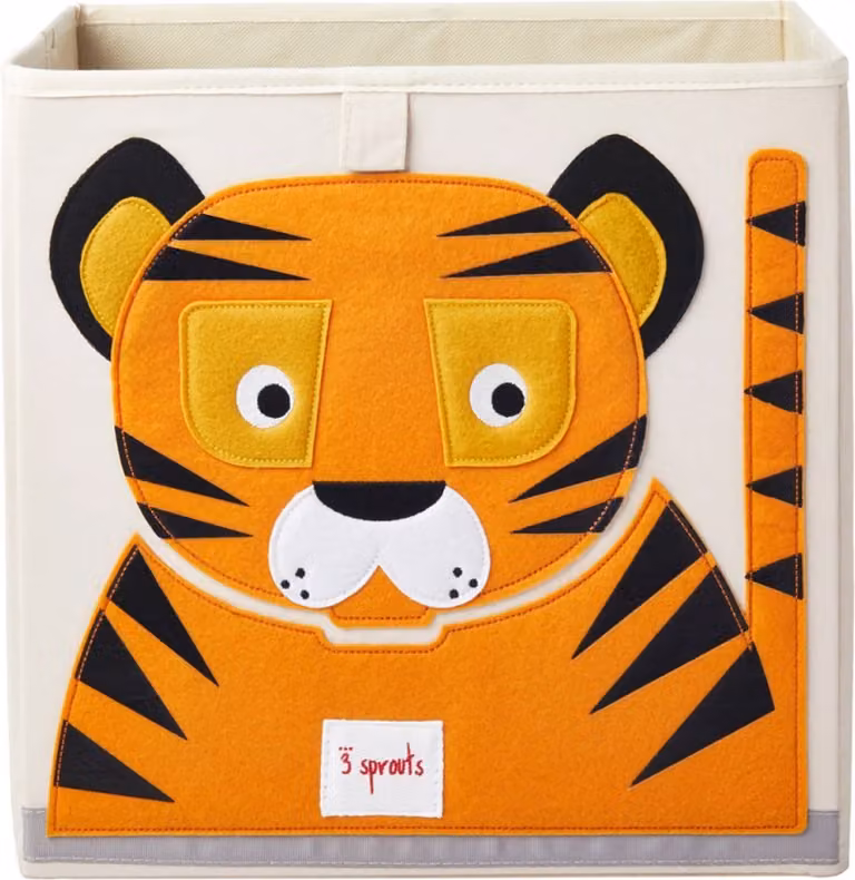3 Sprouts Opbergdoos voor kinderen - Tijger - Textiel - Solid