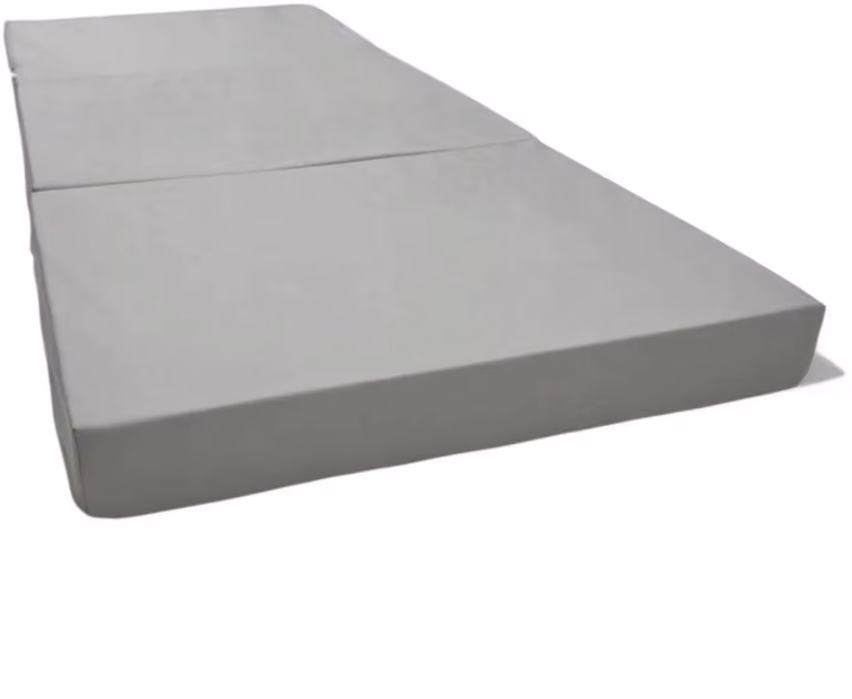 ODOL-PLUSZ Logeermatras grijs, opvouwbaar schuimmatras voor volwassenen, B/D/H: 80 x 200 x 10 cm