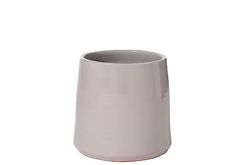 J-Line Bloempot Rond Keramiek Grijs Large Ø 29 cm