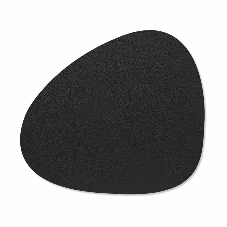 LIND DNA Serene placemat curve S Black 24 x 28 cm