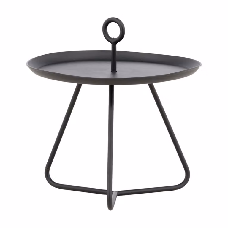 Nest of Nora Ronde bijzettafel met handvatten - Zwart - Staal