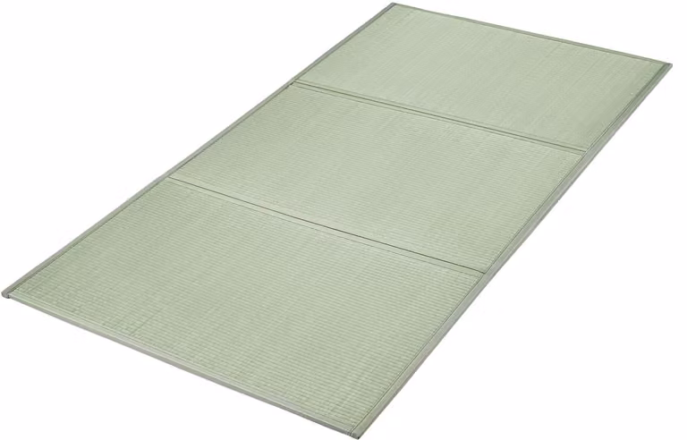 Opvouwbare Japanse Tatami Mat in Tweepersoonsformaat, Matras van Natuurlijk Biezengras, Antislip Vloerfuton voor Slapen, Meditatie en Yoga