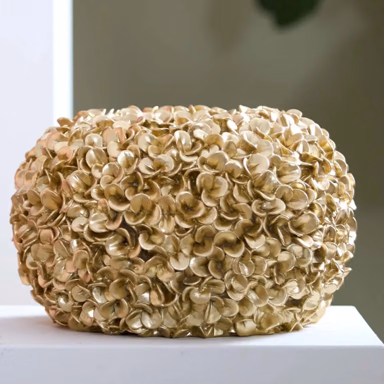 Light - Living Vaas Phylia Goud Beige B: 38 cm, D: 38 cm, H: 23 cm