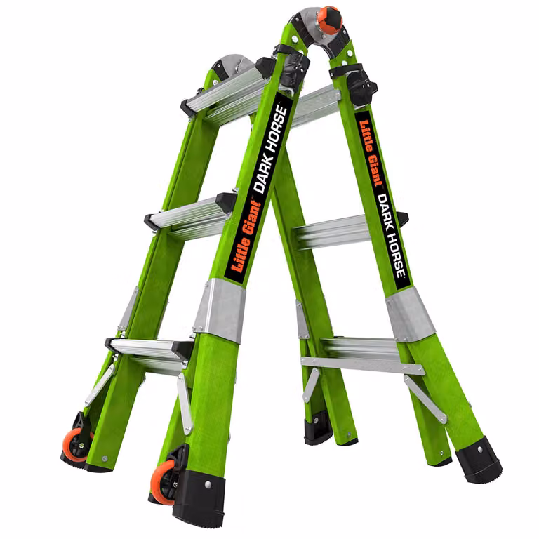 Little Giant Dark Horse 2.0 multifunctionele uitschuifbare ladder van glasvezelversterkt kunststof, model 16113