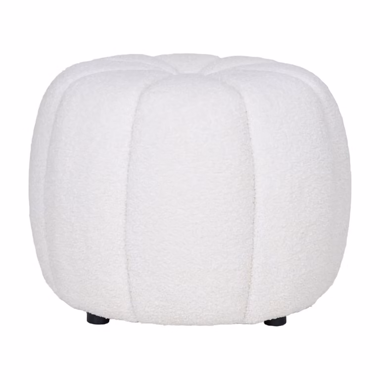 Nest of Nora Ronde poef - Off-White - Ø48 x 38 cm