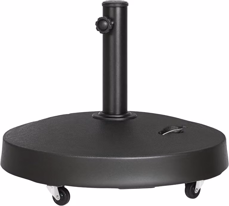 Parasolvoet met wielen - Zwart - 23 kg