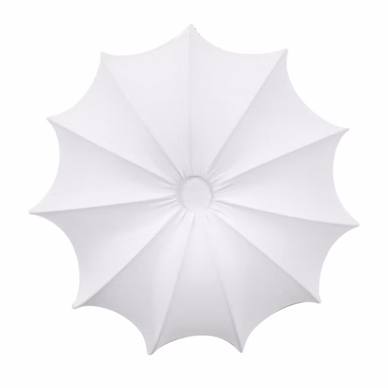 Watt & Veke Anna plafond- en wandlamp wit met stoffen kap