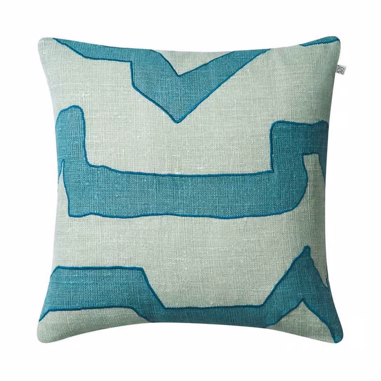 Chhatwal & Jonsson Sikkim kussenhoes Heaven blue-aqua 50 x 50 cm