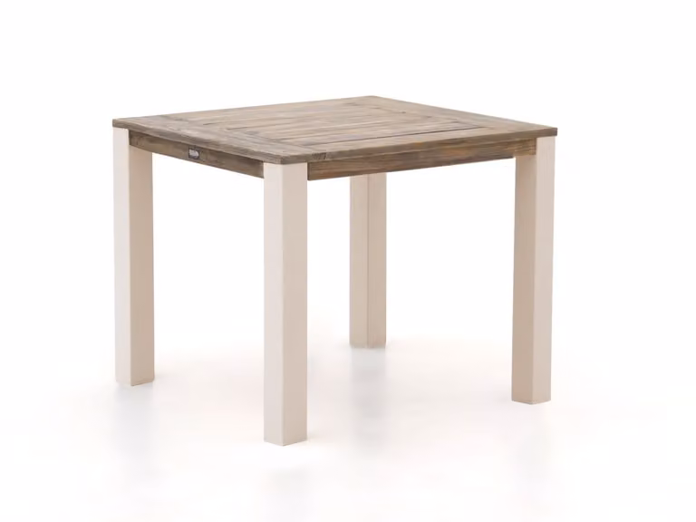 ROUGH Furniture Vierkante Tuin eettafel van Teakhout 90 x 90 cm